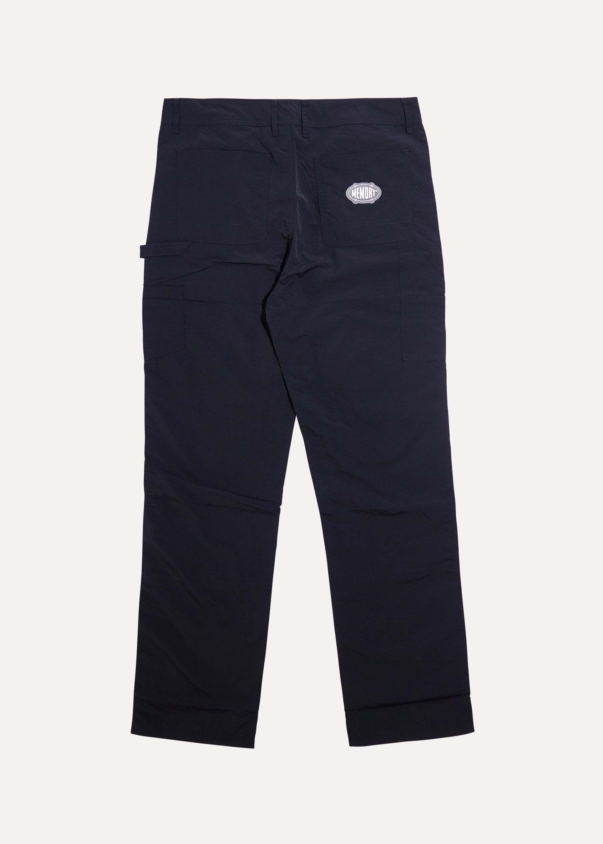 Nylon Leather Double Knee Pant (Black)