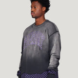 Distress Pattern Crewneck (Black)