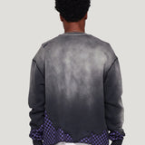 Distress Pattern Crewneck (Black)