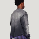 Distress Pattern Crewneck (Black)