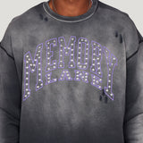 Distress Pattern Crewneck (Black)