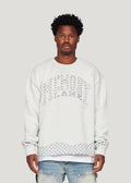 Distress Pattern Crewneck (Light Mint)