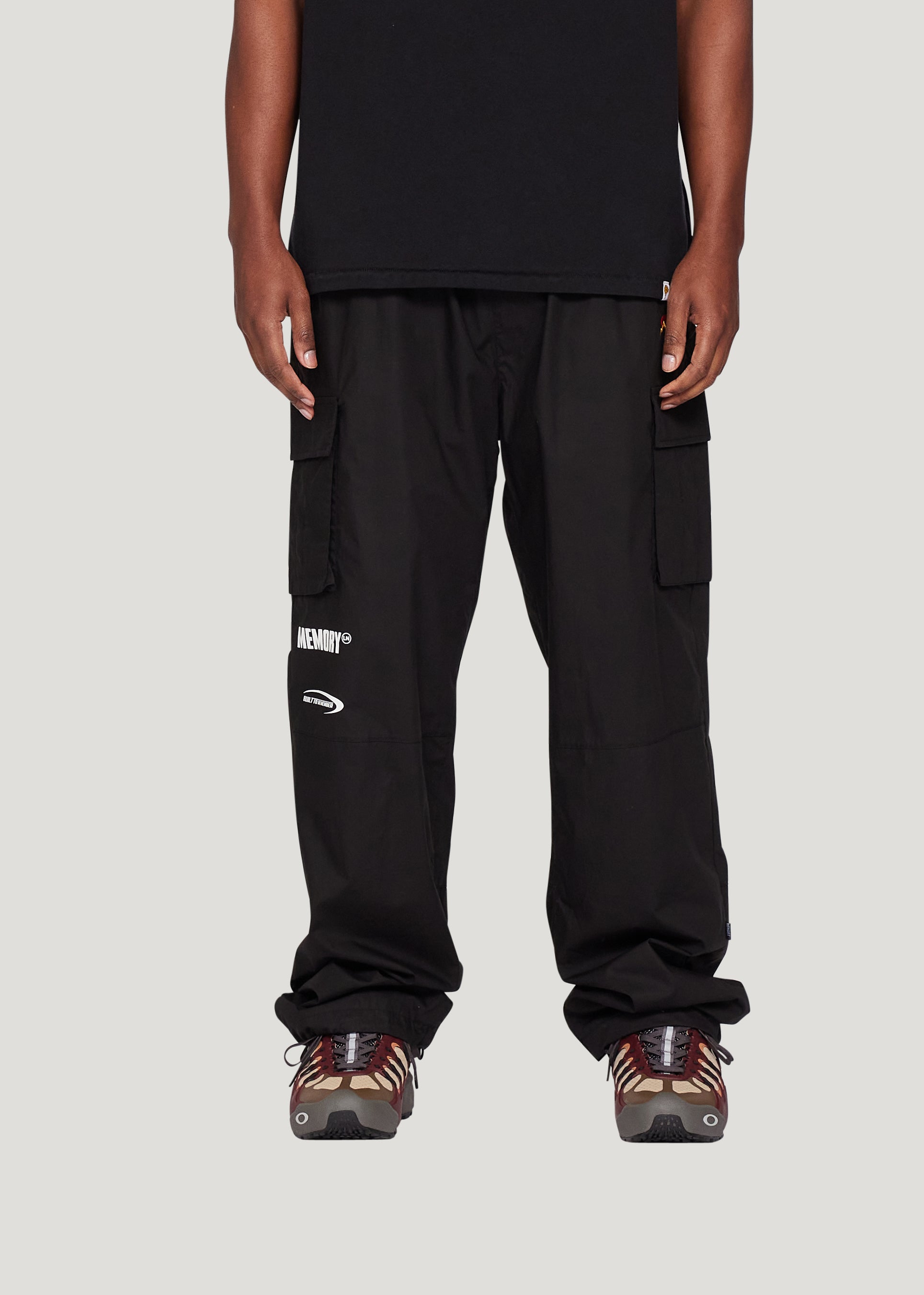 Baggy Nylon Cargo Pant (Black)