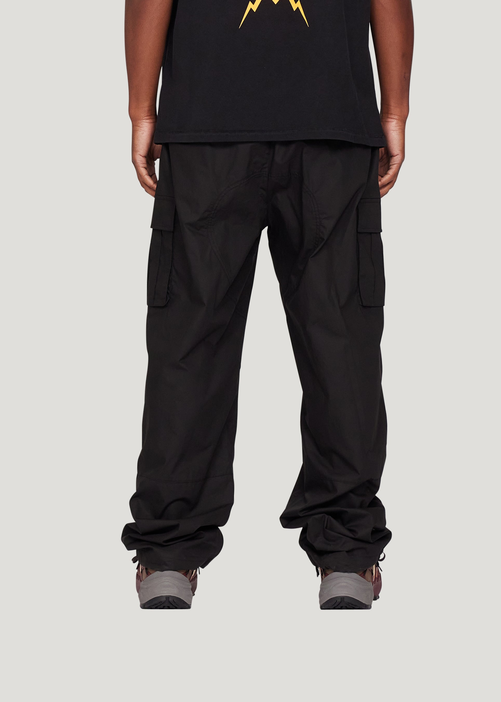 Baggy Nylon Cargo Pant (Black)