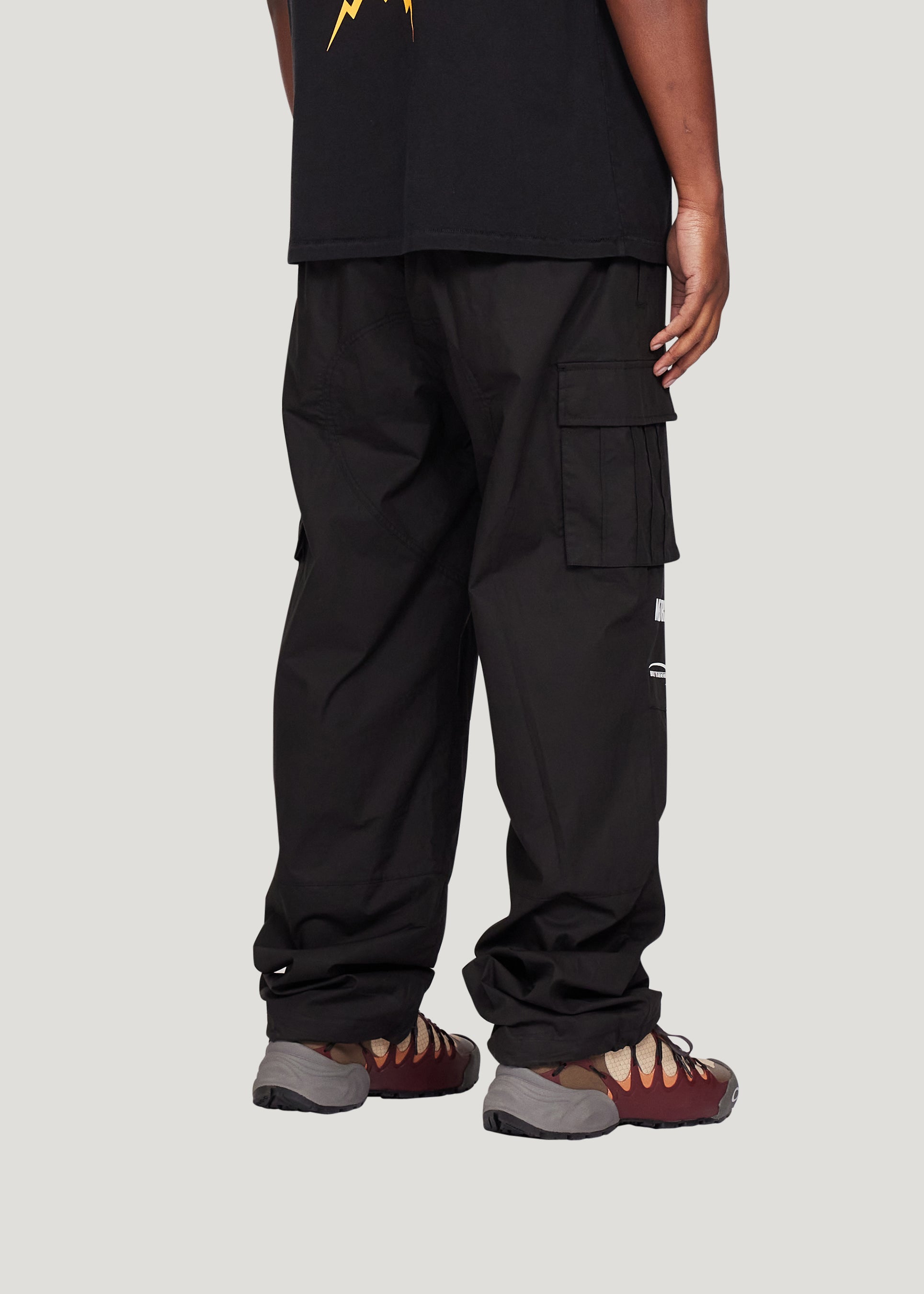 Baggy Nylon Cargo Pant (Black)