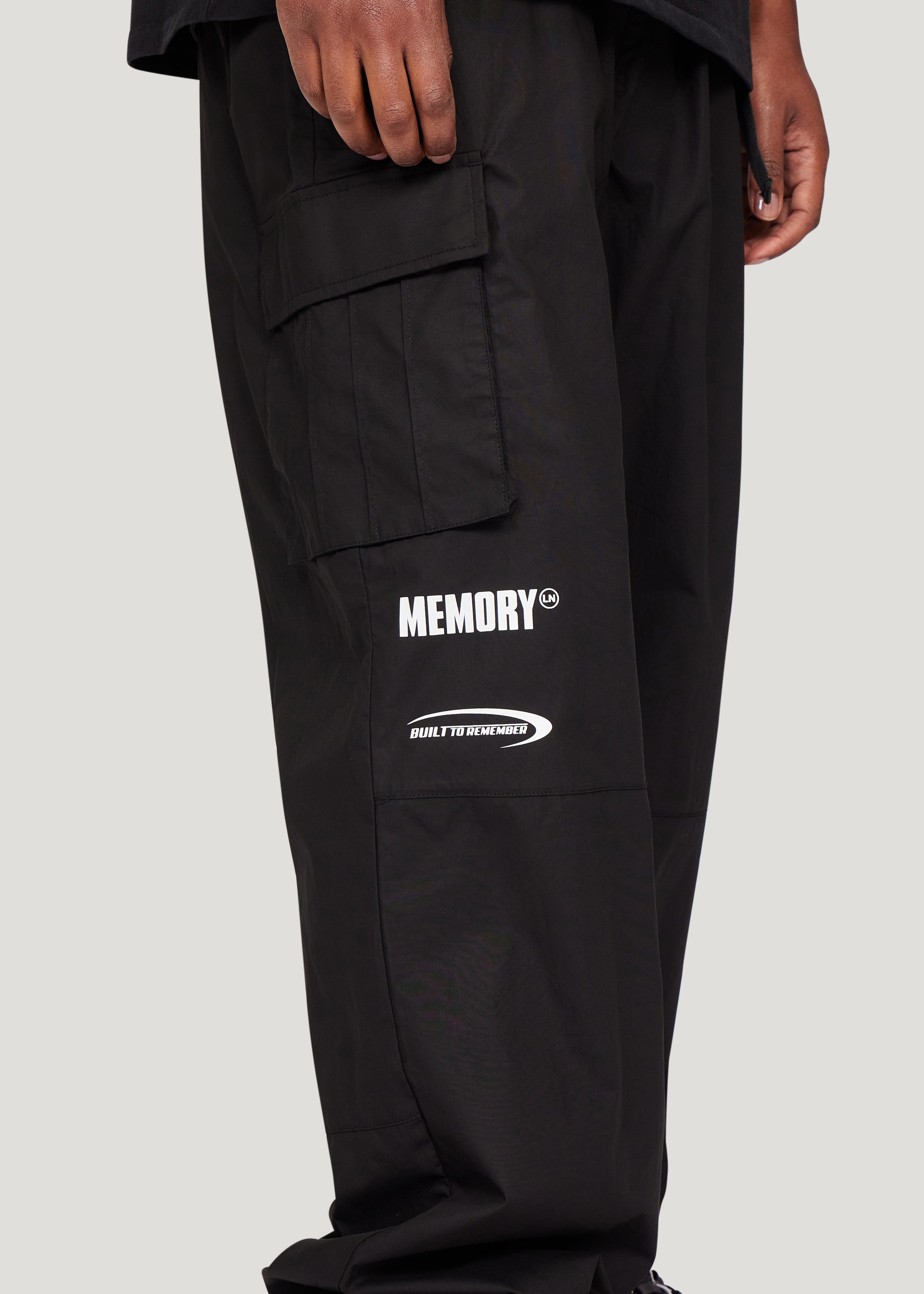 Baggy Nylon Cargo Pant (Black)