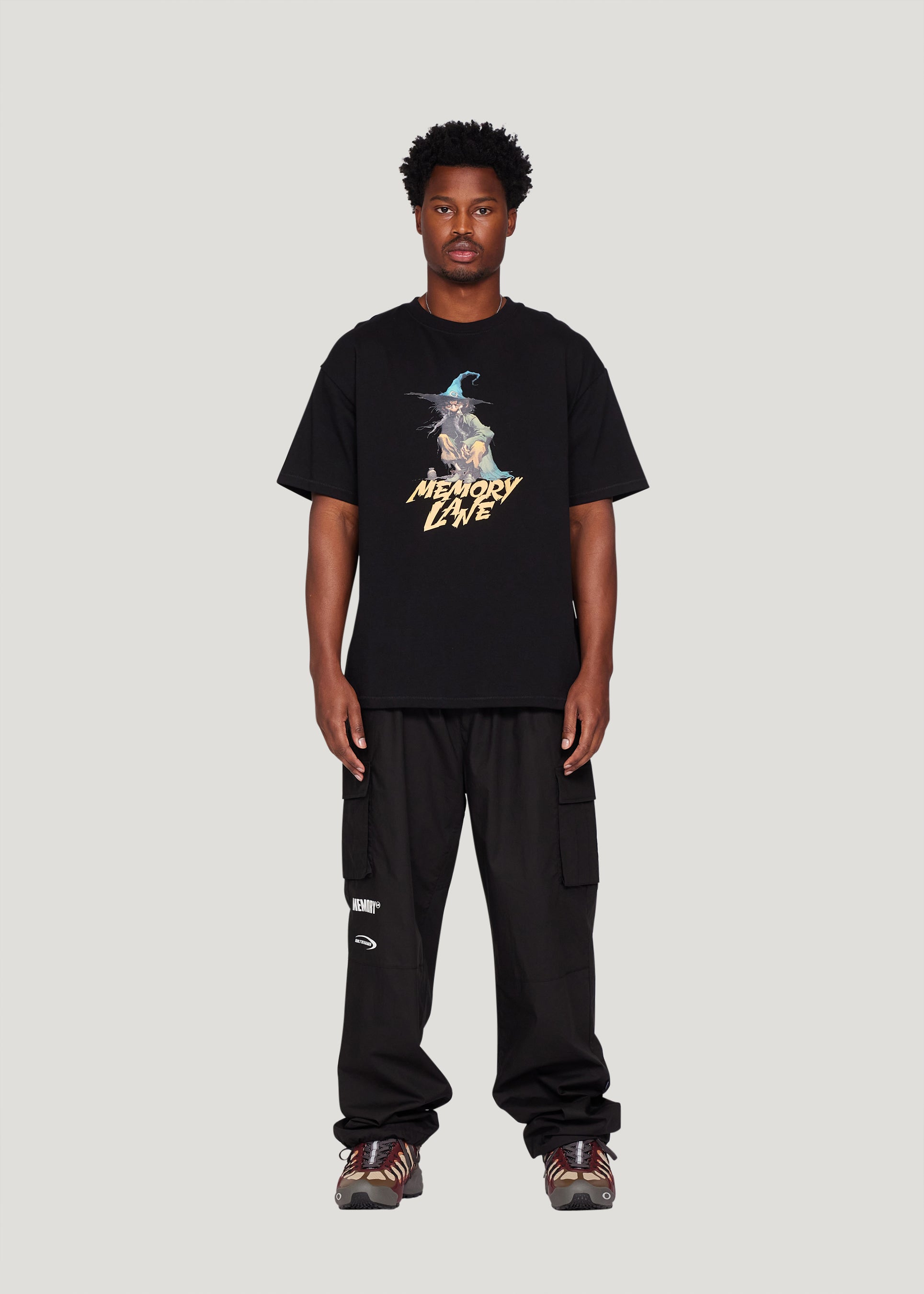 Baggy Nylon Cargo Pant (Black)