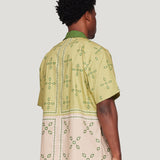Patch Work Short Sleeve Button-Down (Khaki)
