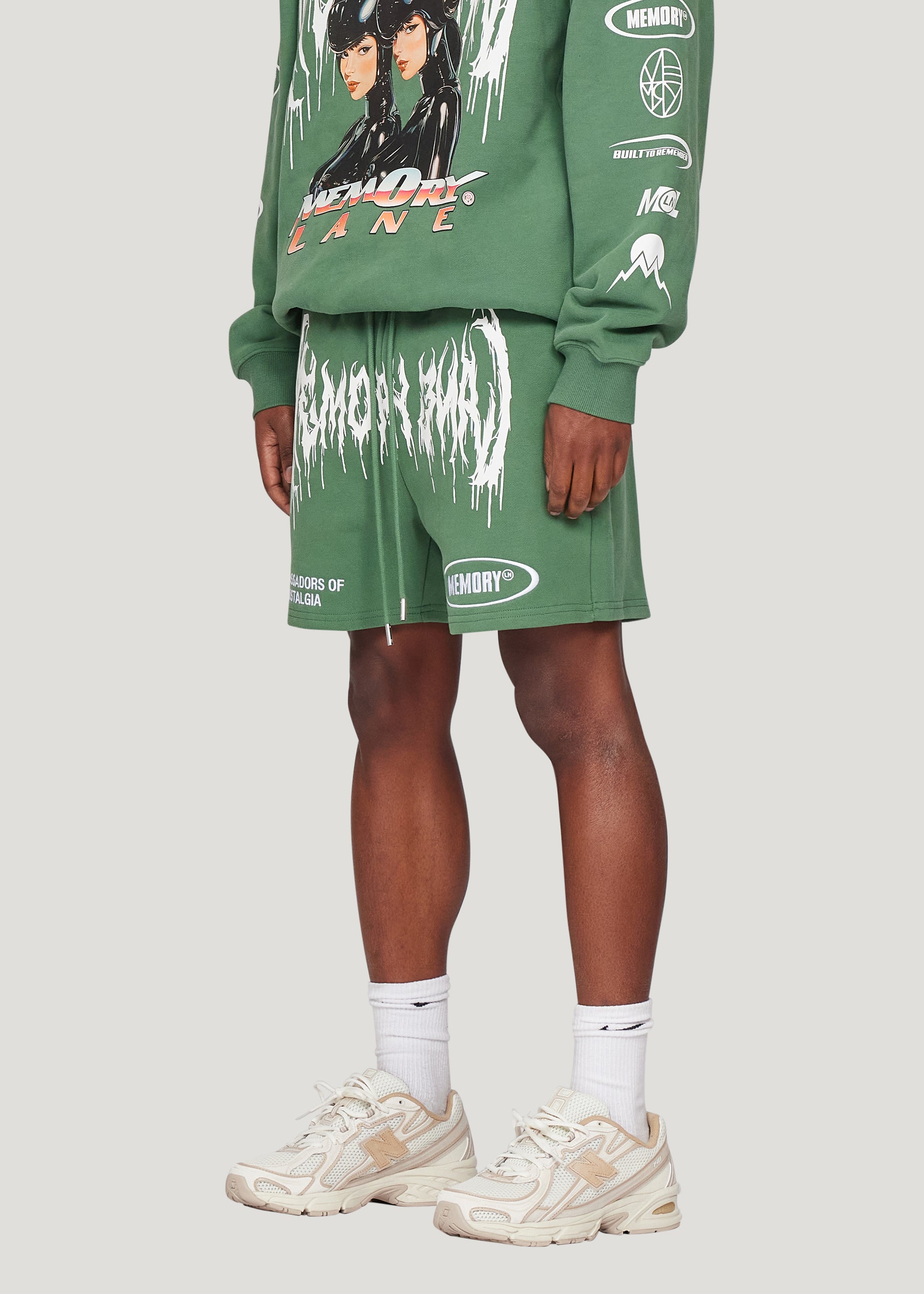 Mash Up Sweat Short (Forest)