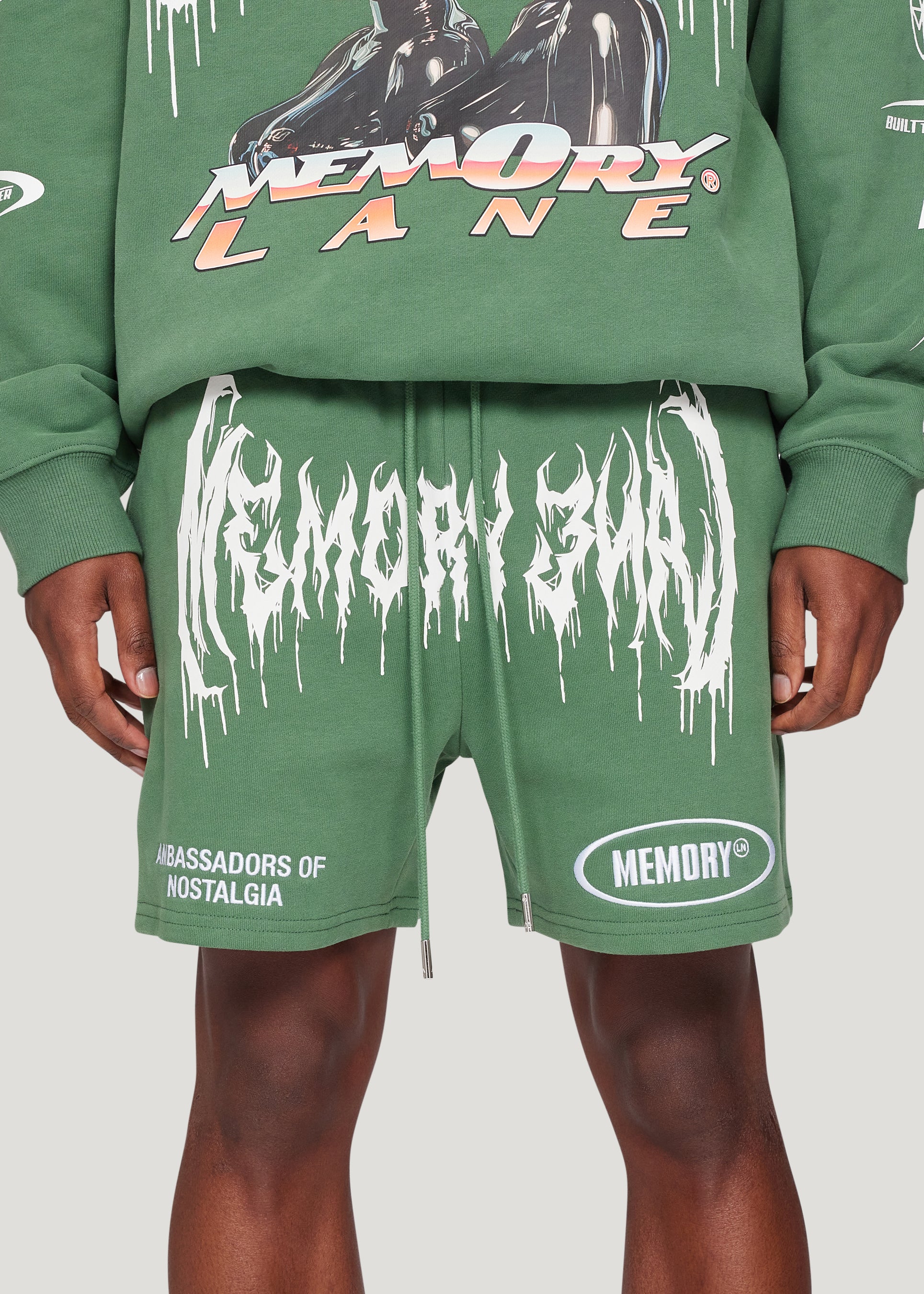 Mash Up Sweat Short (Forest)