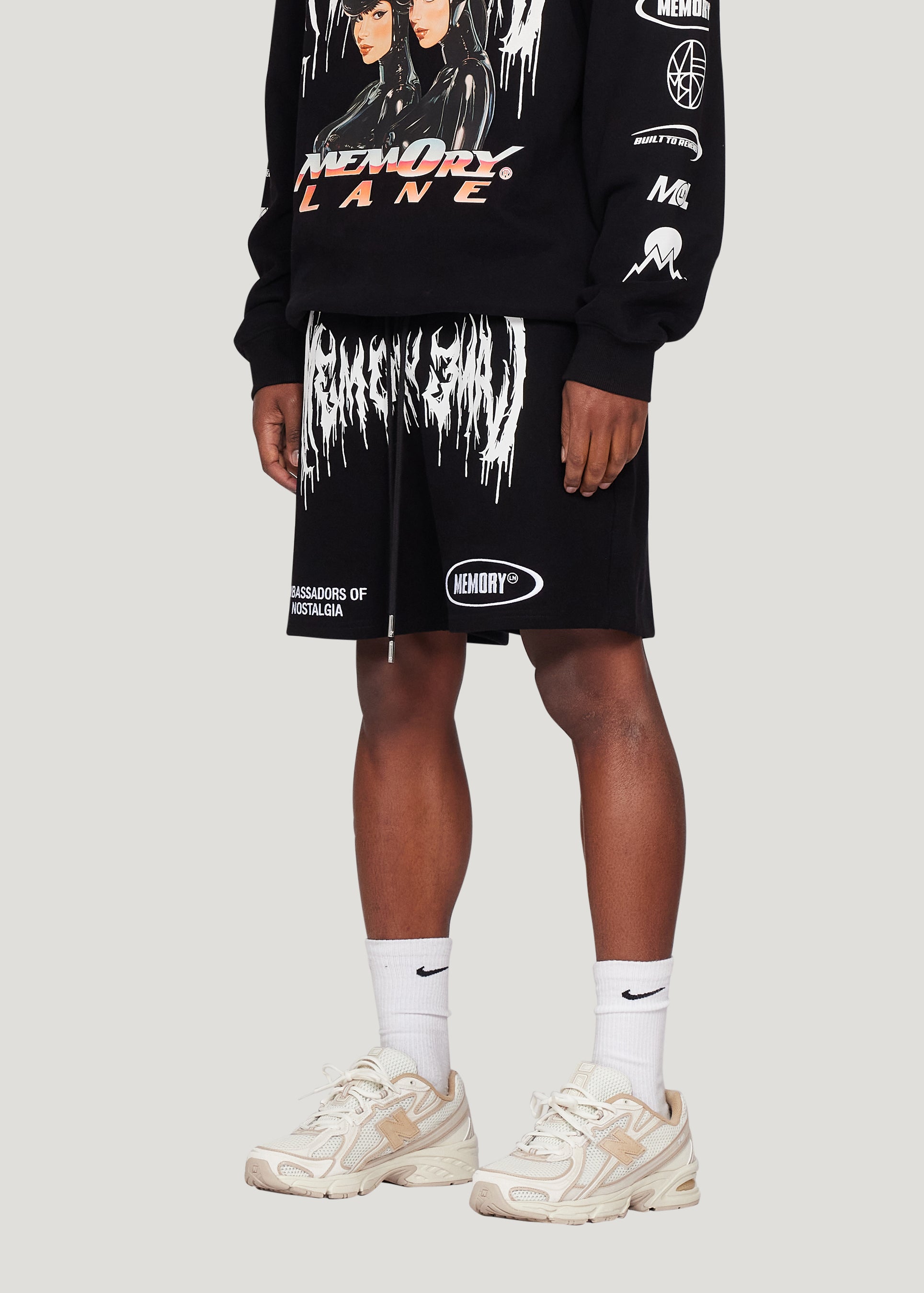 Mash Up Sweat Short (Black)