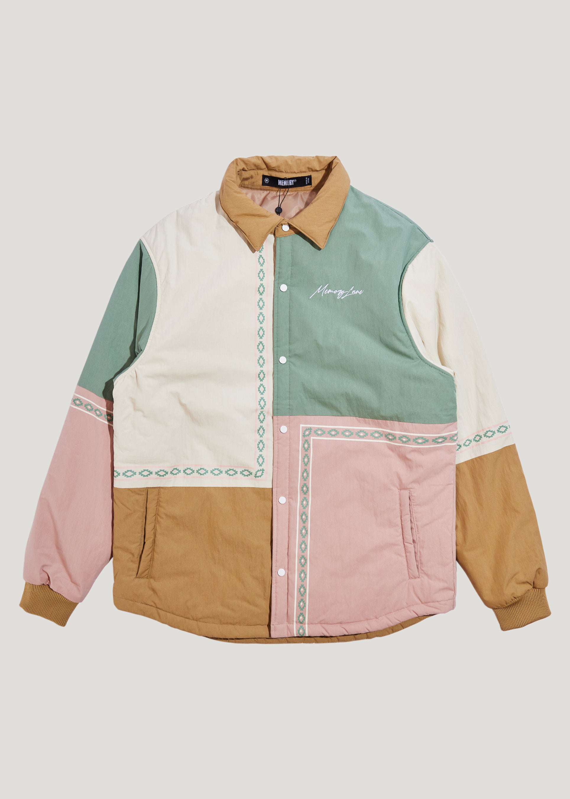 Patchwork Padded Shirt - Multi (Khaki)