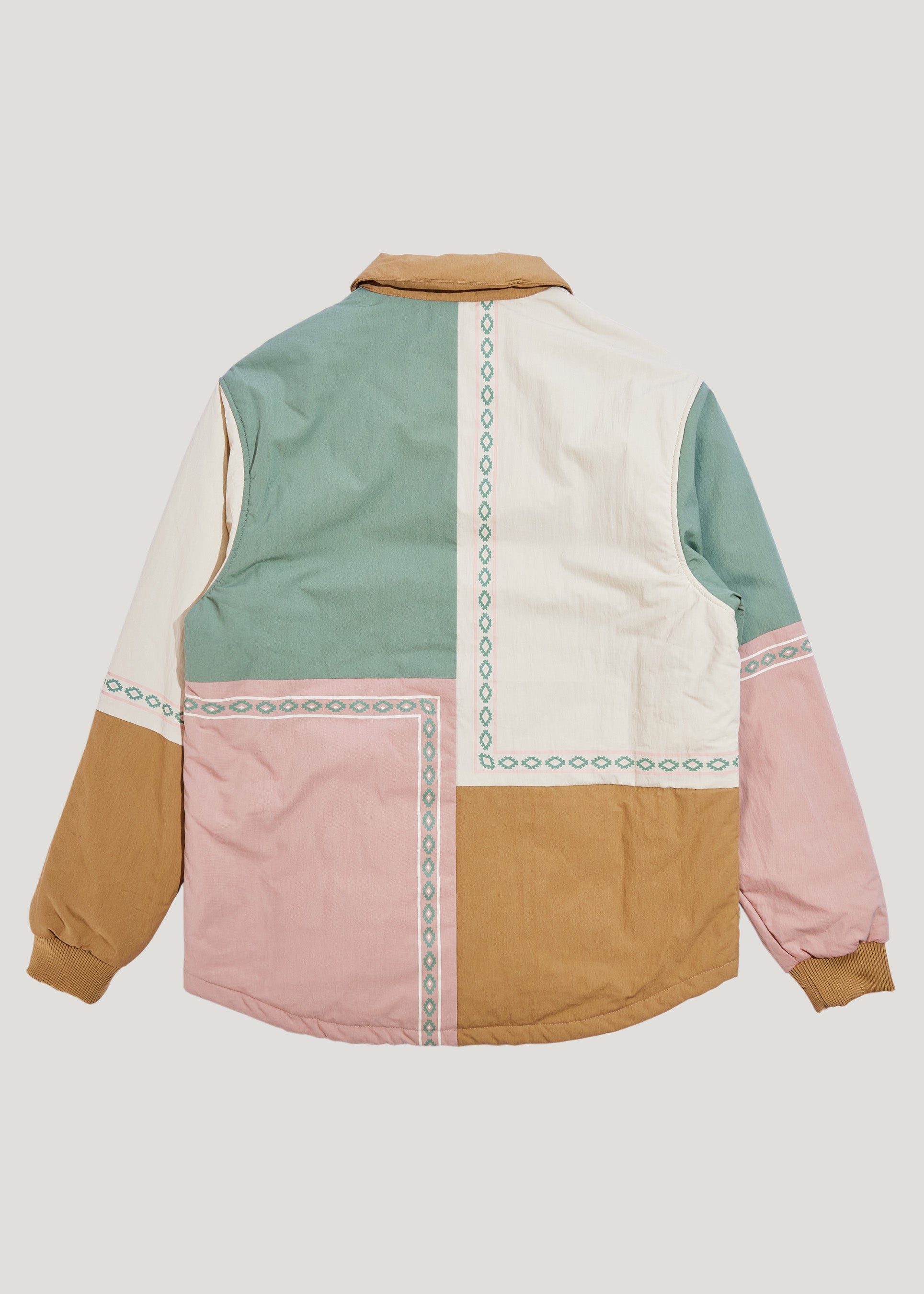 Patchwork Padded Shirt - Multi (Khaki)