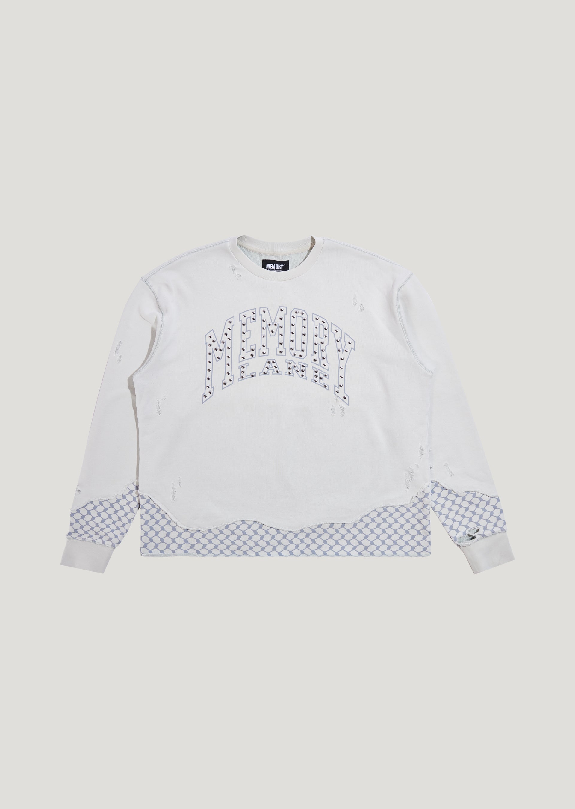 Distress Pattern Crewneck (Light Mint)