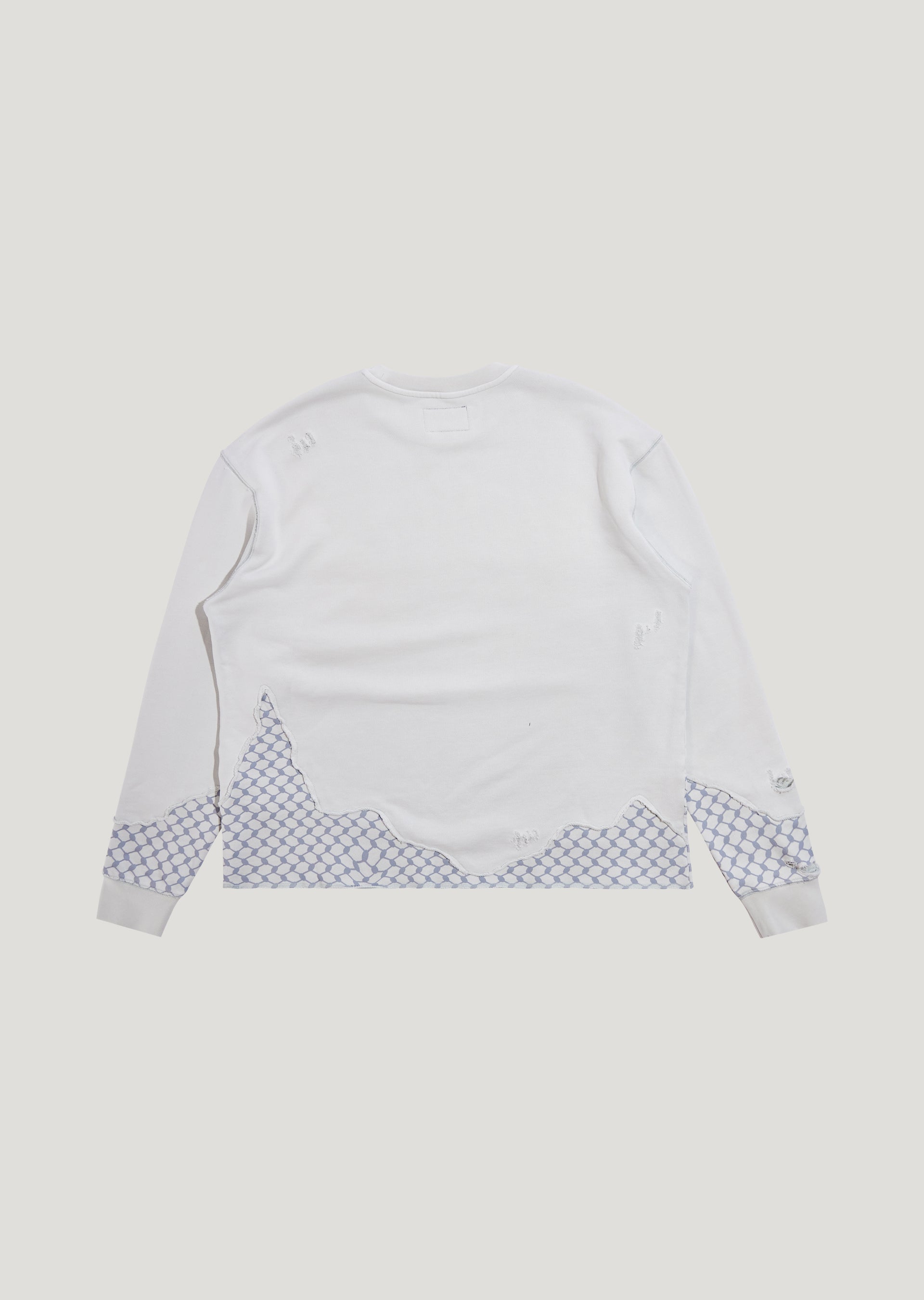 Distress Pattern Crewneck (Light Mint)