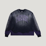 Distress Pattern Crewneck (Black)