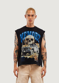 Desert Scene Sleeveless Crop Tee (Vintage Black)