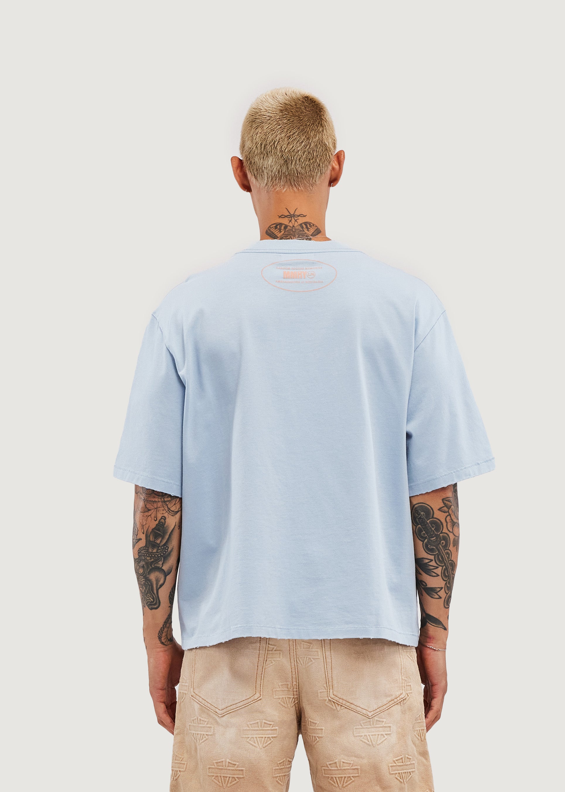 Wild Horses Crop Tee (Slate Gray)