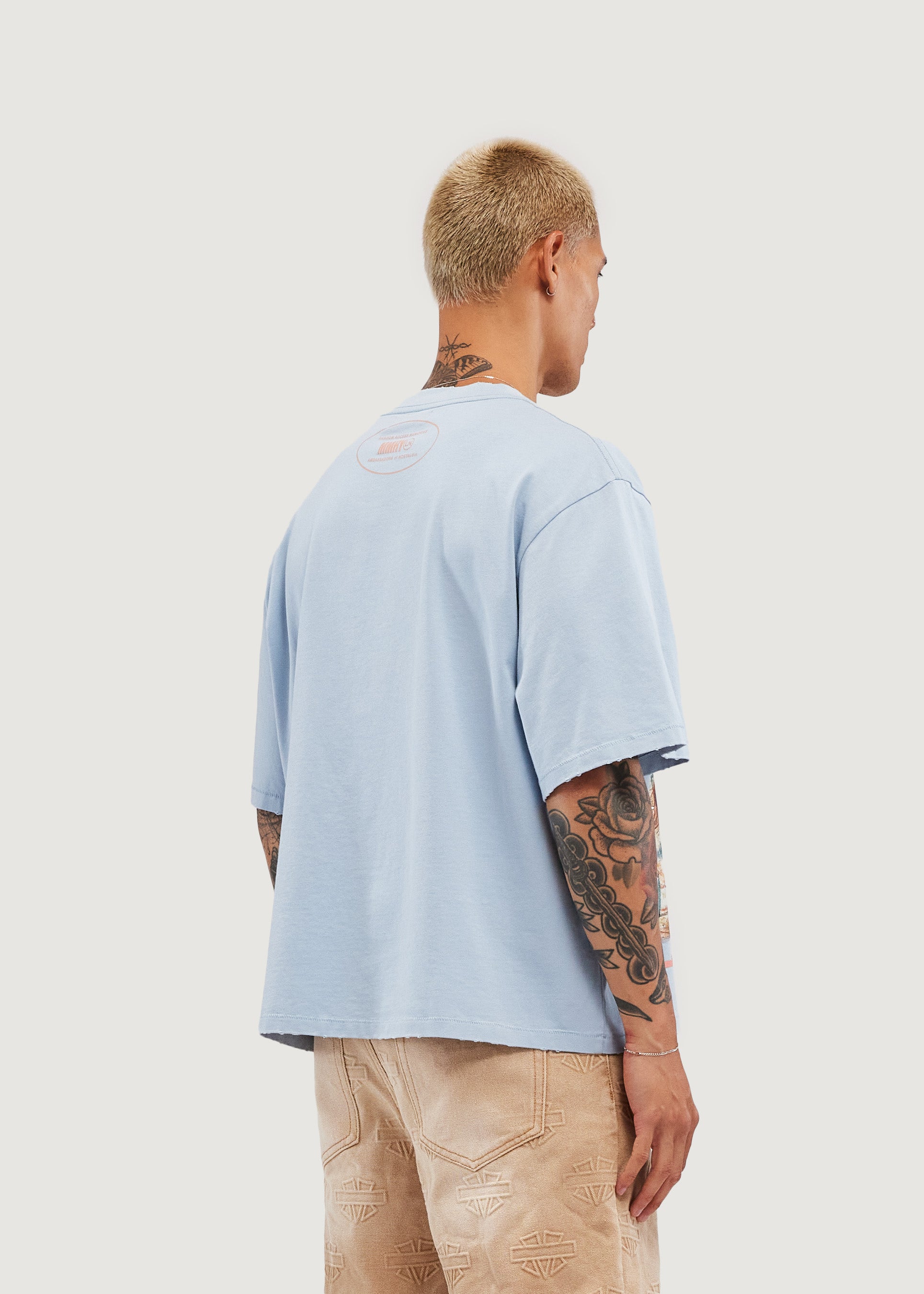 Wild Horses Crop Tee (Slate Gray)