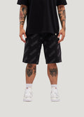 Repeat Core Logo Baggy Denim Shorts (Black Rinse)