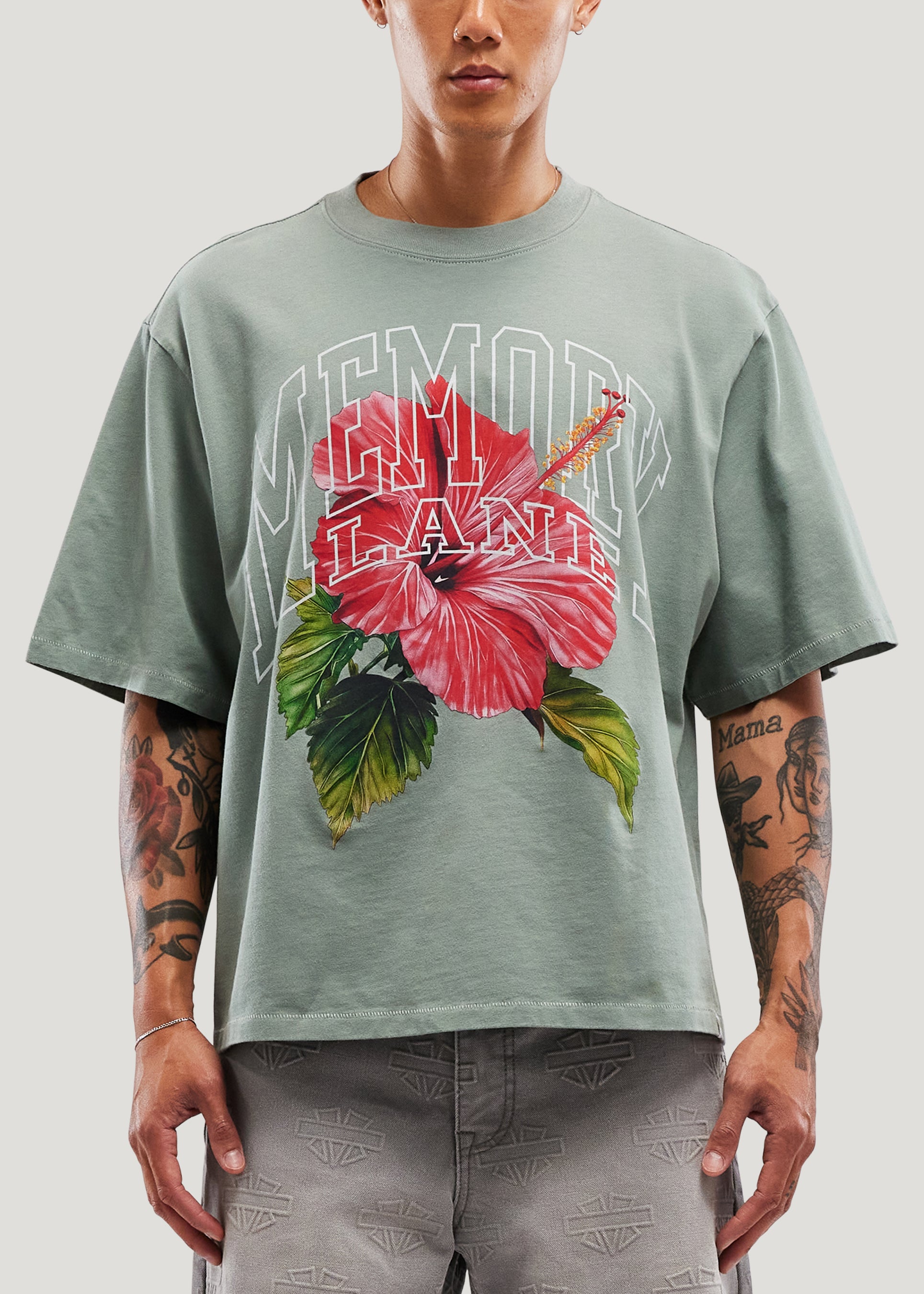 Slippin' Crop Tee (Sage)