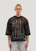 Open Mesh Initial Jersey (Black)