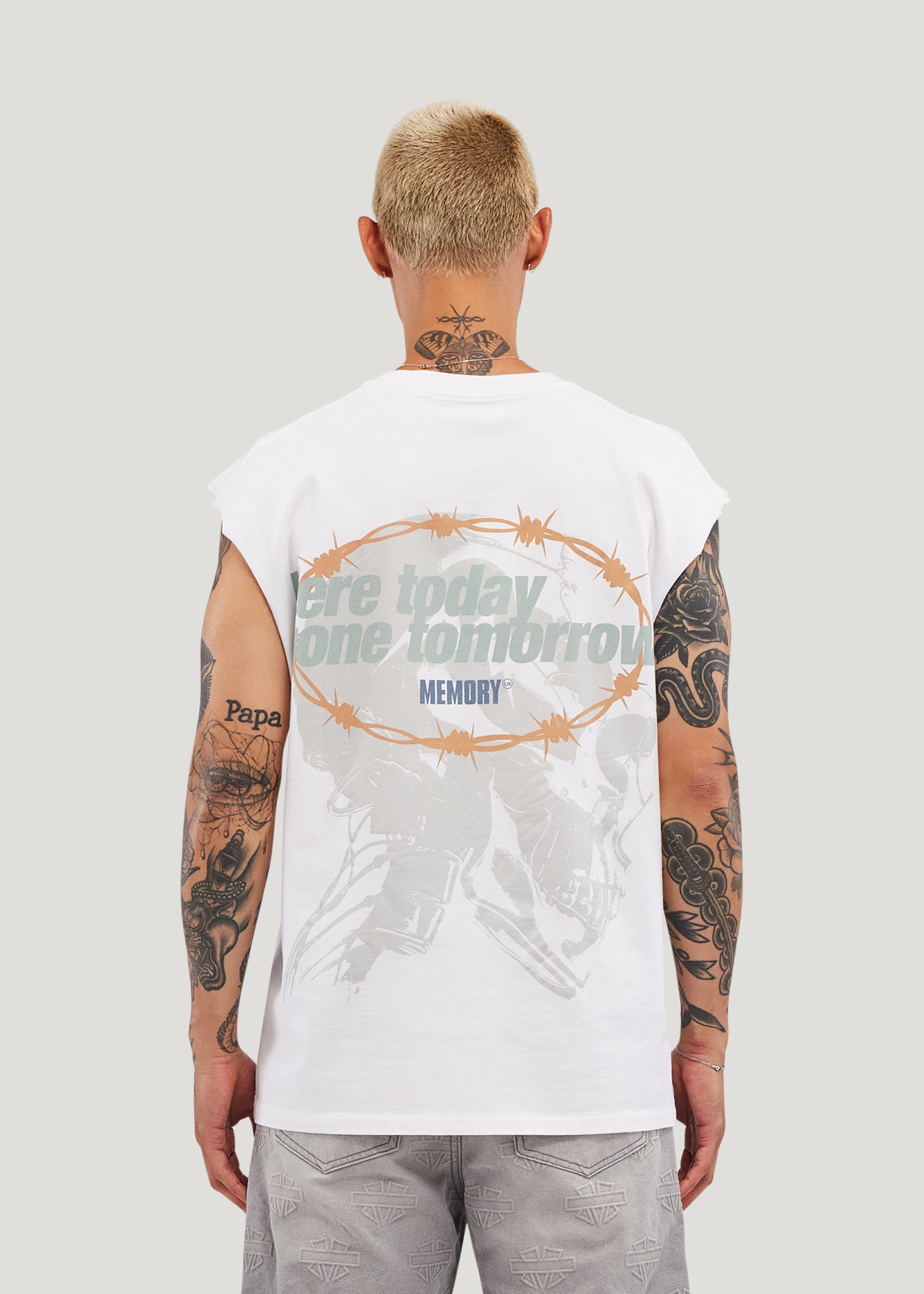 T3 Blitz Sleeveless Tee (Off White)