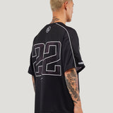 Snake Pattern Soccer Jersey (Black)