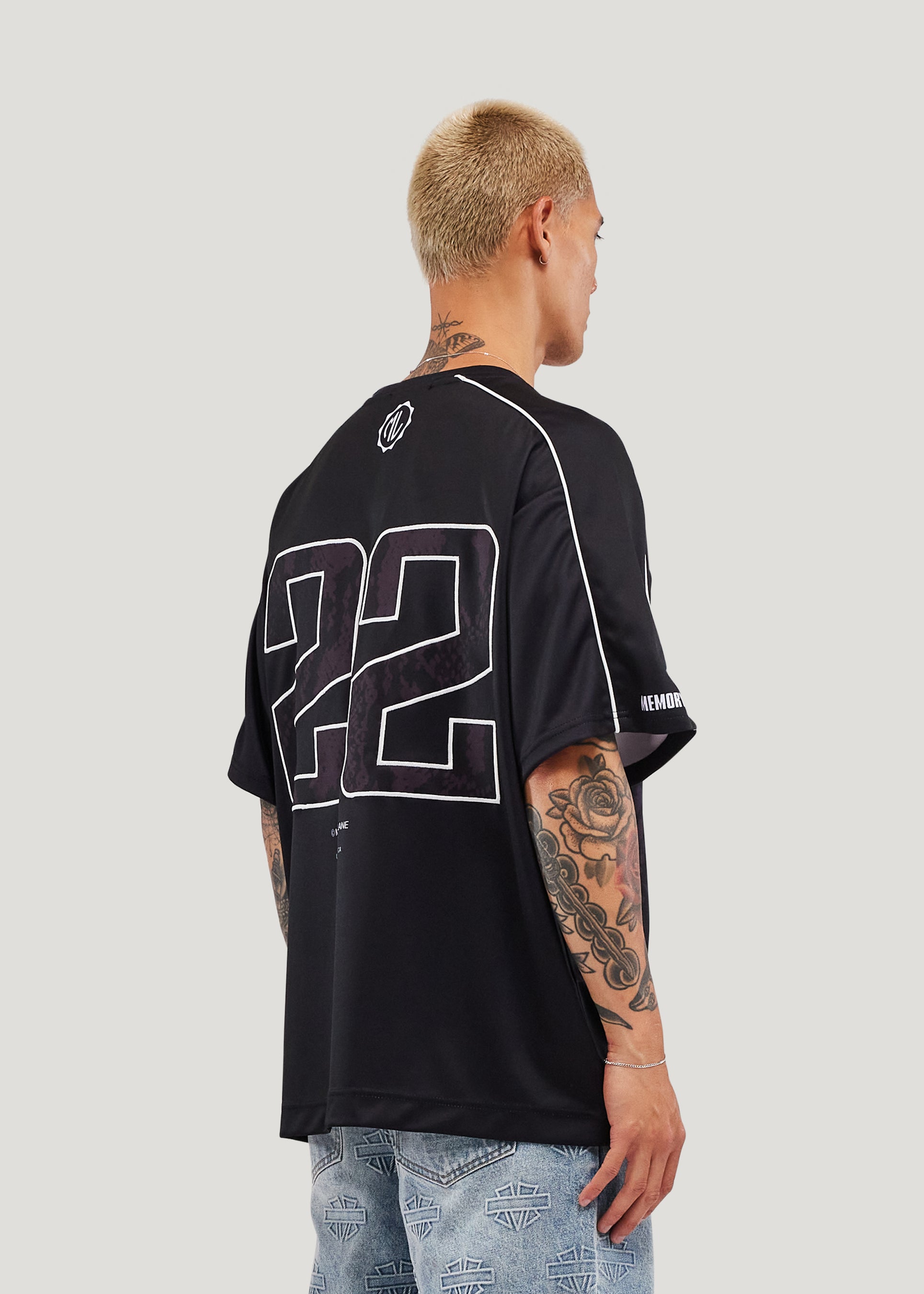 Snake Pattern Soccer Jersey (Black)