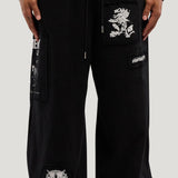 Patch Flyer Sweatpant (Black)