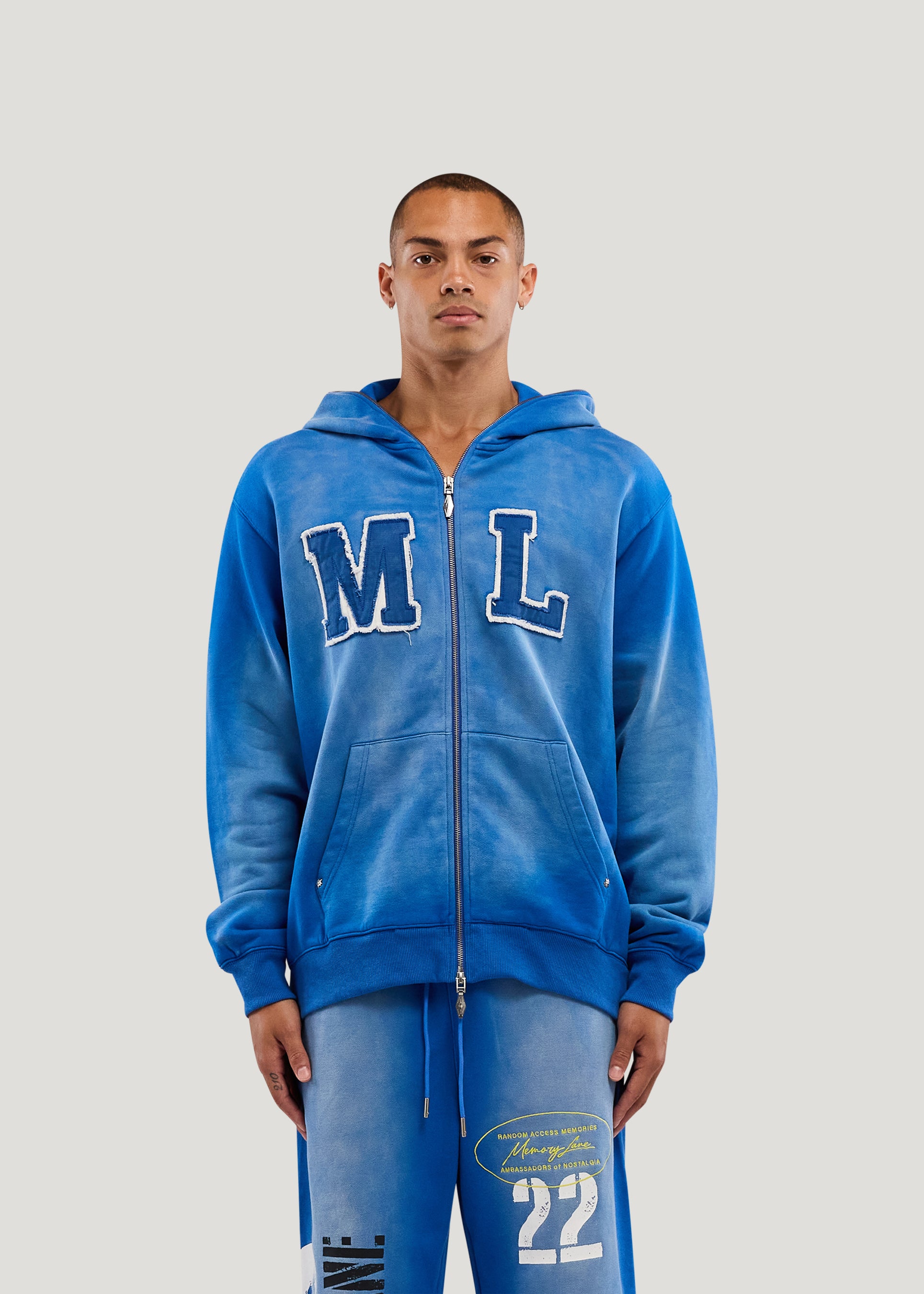 INITIAL ZIP HOODIE