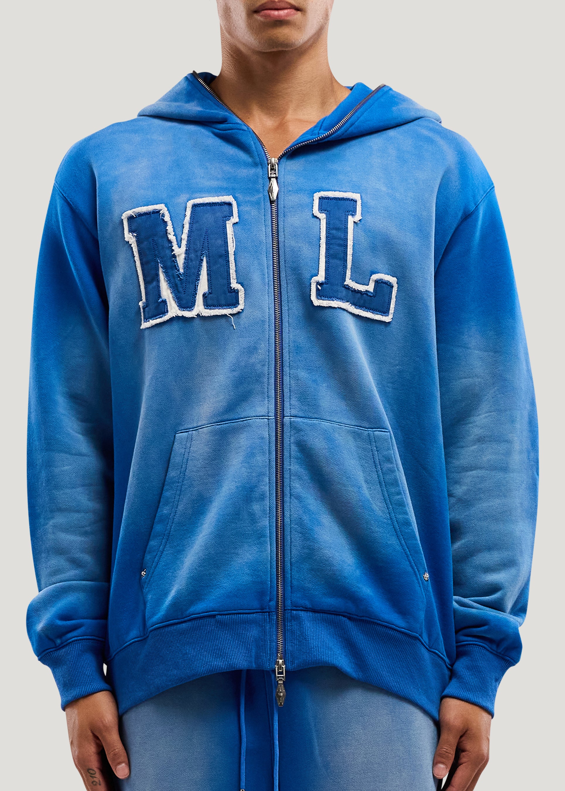 INITIAL ZIP HOODIE