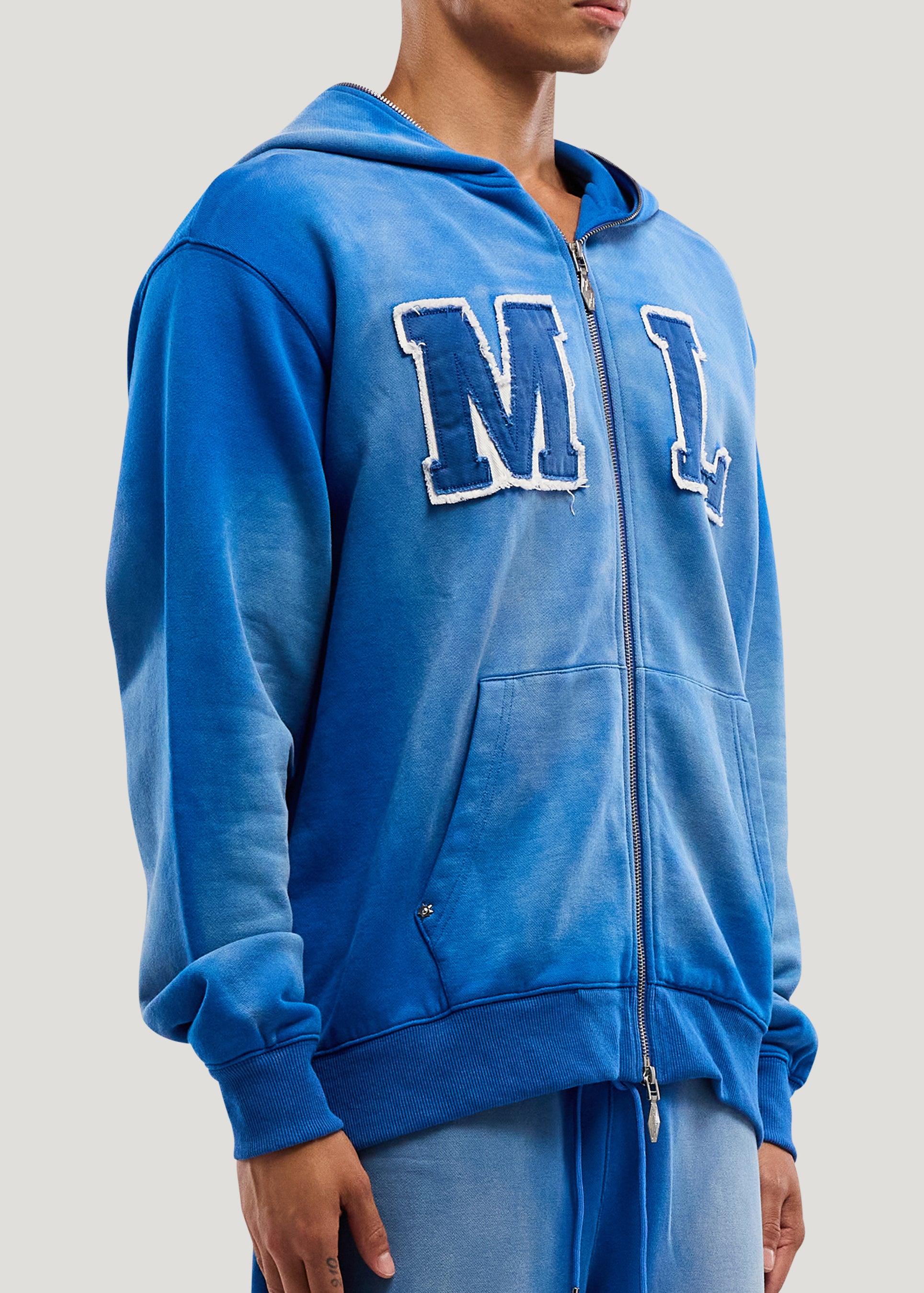 INITIAL ZIP HOODIE