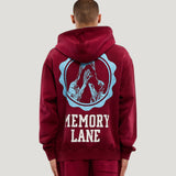 Initial Full Zip Hoodie (Burgundy)