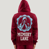 Initial Full Zip Hoodie (Burgundy)
