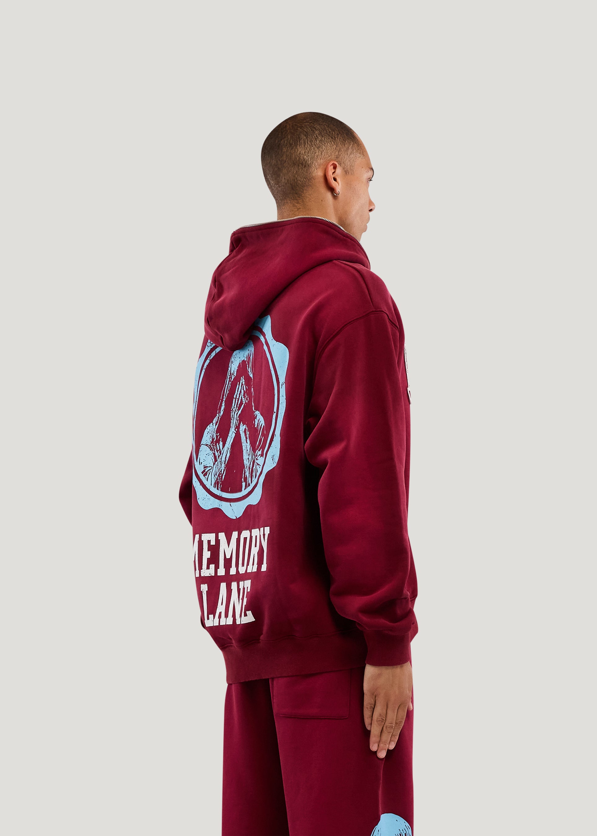 INITIAL ZIP HOODIE