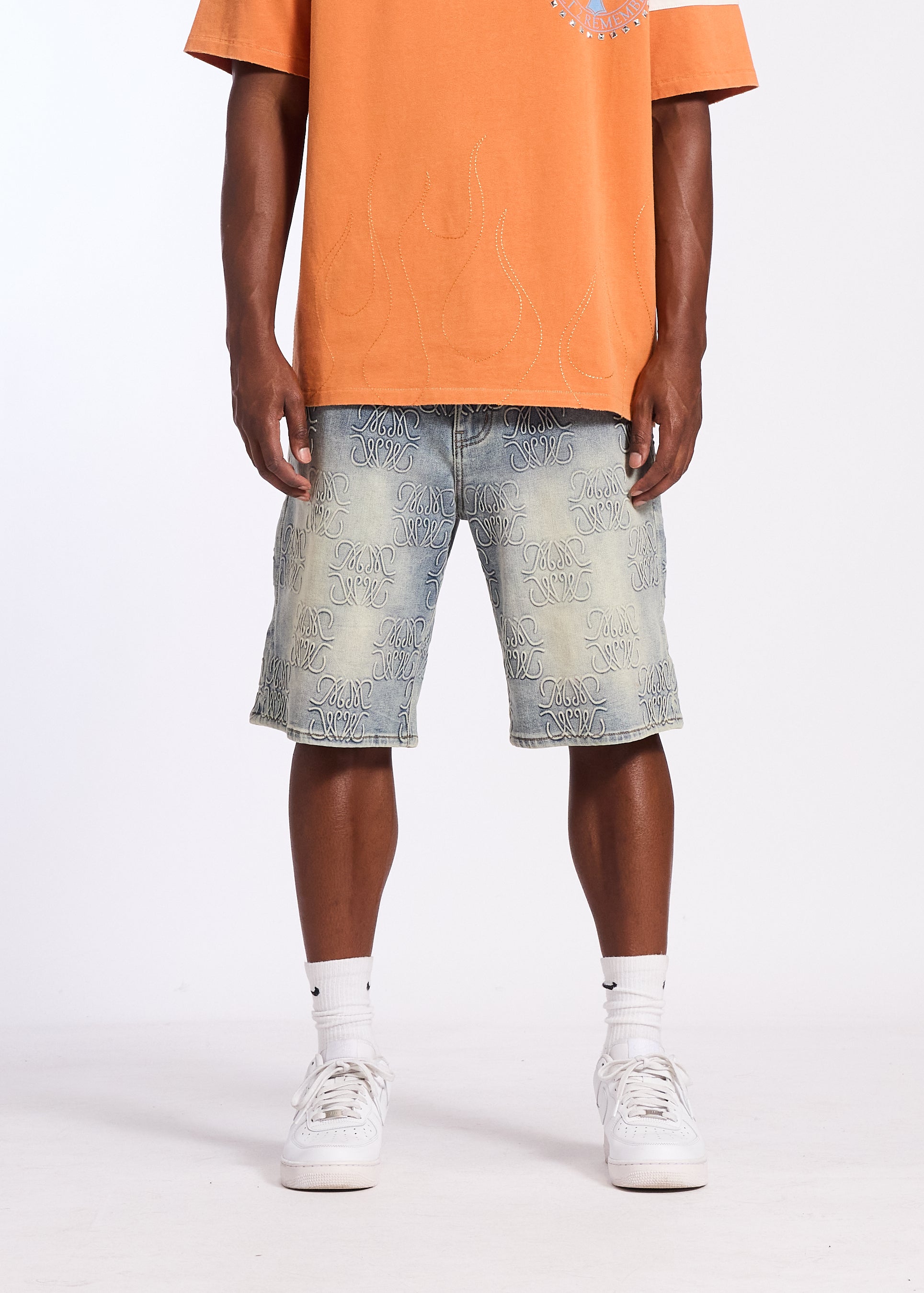 MONOGRAM DENIM SHORT