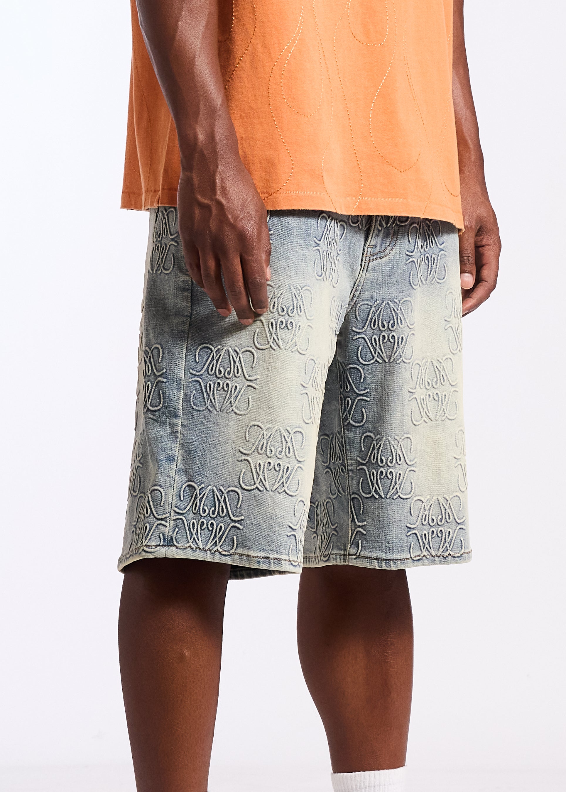 MONOGRAM DENIM SHORT