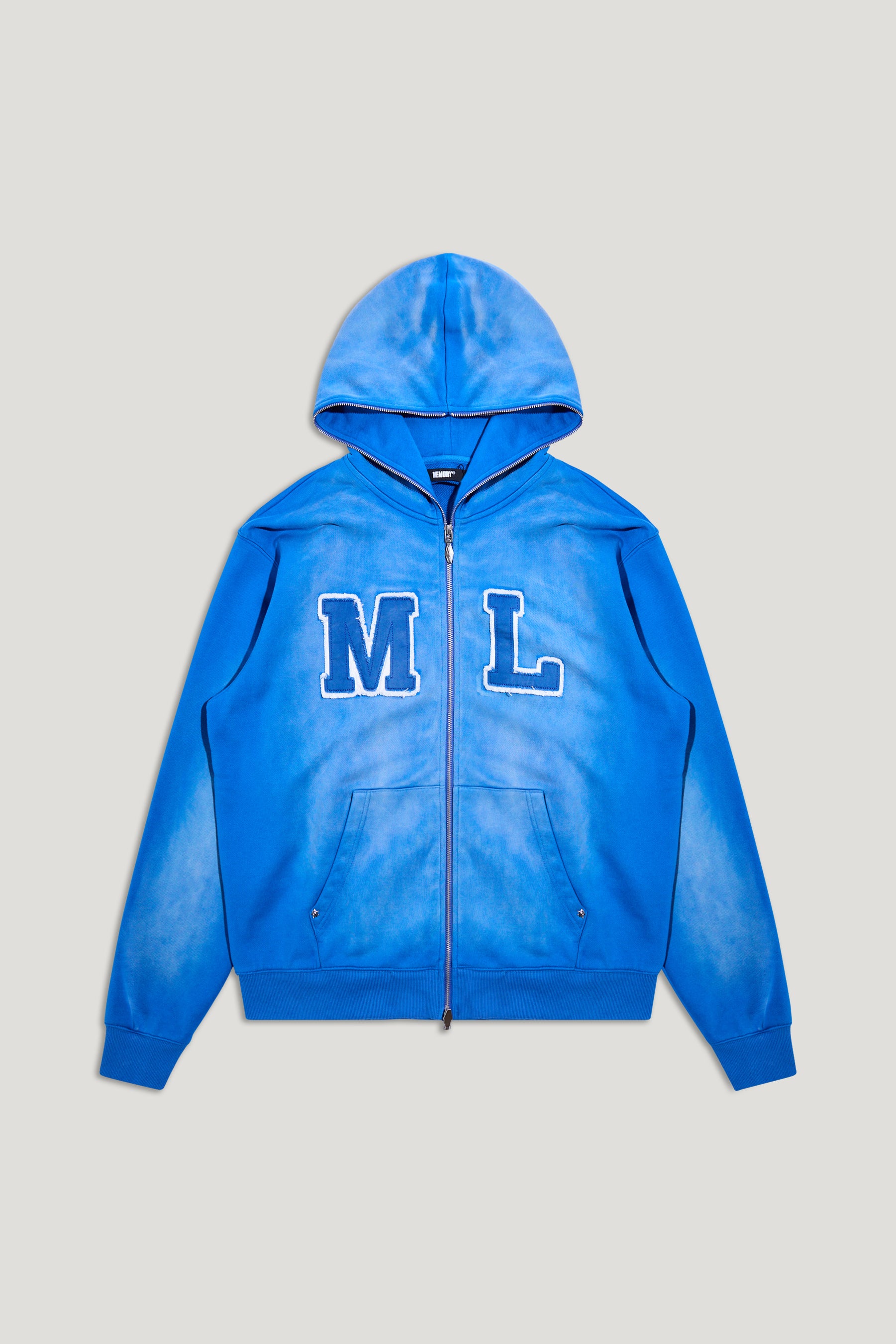 INITIAL ZIP HOODIE