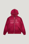 INITIAL ZIP HOODIE