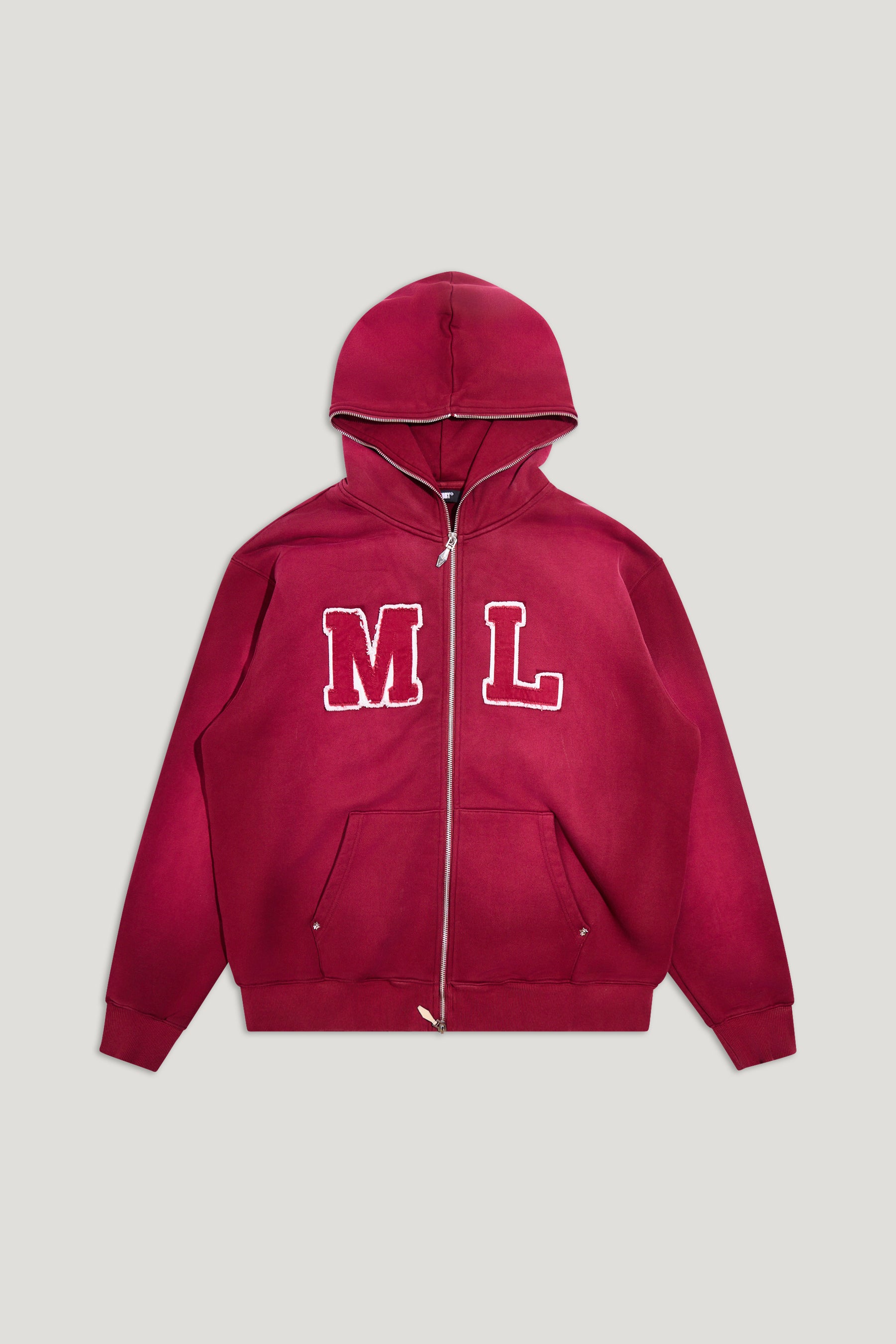 INITIAL ZIP HOODIE