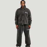 R.I. Collared Zip Jacket (Charcoal)