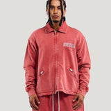 R.I. Collared Zip Jacket (Faded Red)