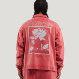 R.I. Collared Zip Jacket (Faded Red)