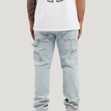 Panelled Knee Work Denim (Light Wash)