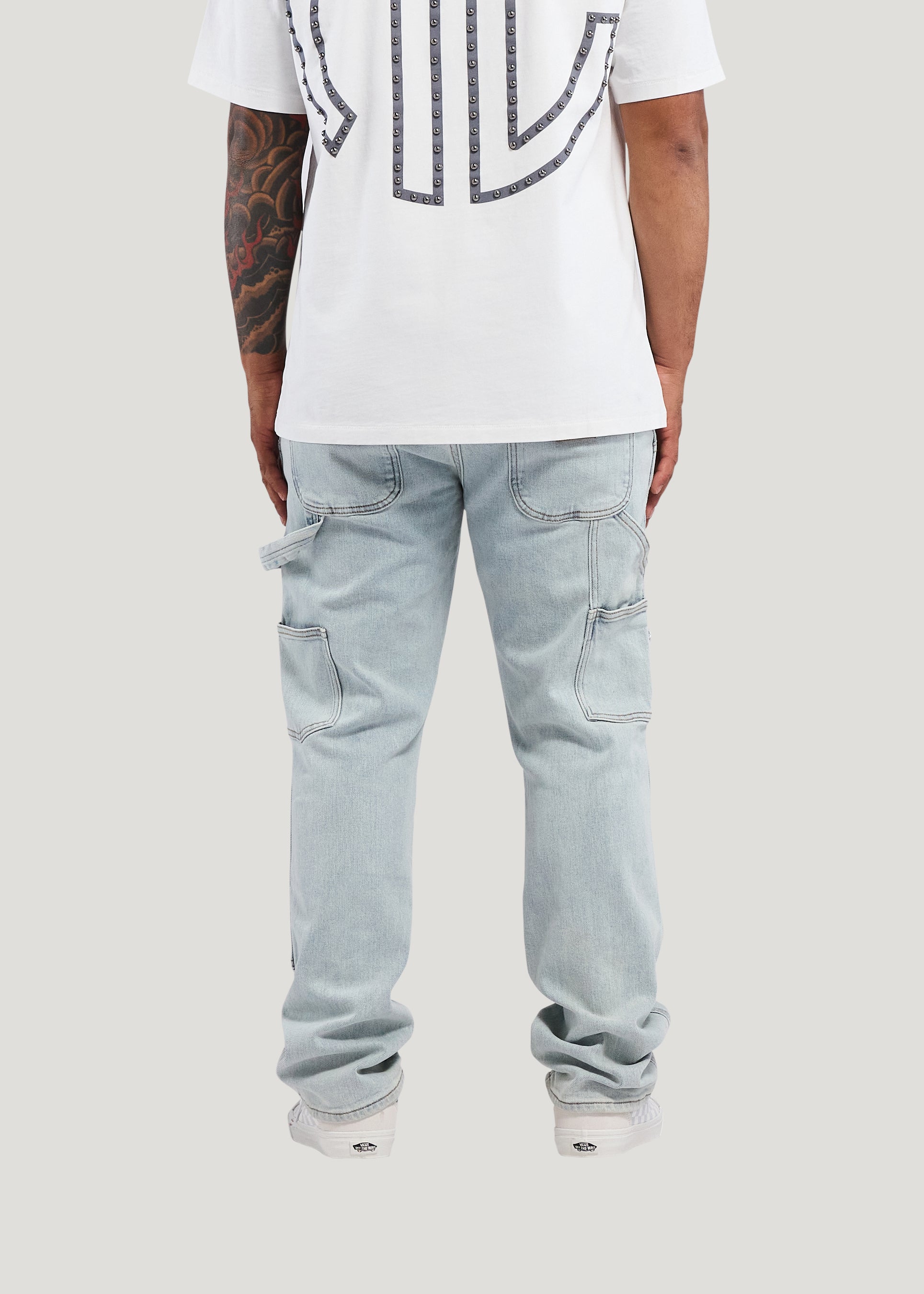 PANELLED KNEE WORK DENIM