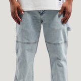 Panelled Knee Work Denim (Light Wash)