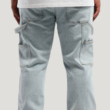 Panelled Knee Work Denim (Light Wash)