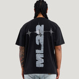 Skull Wire Tee - Rhinestones (Vintage Black)