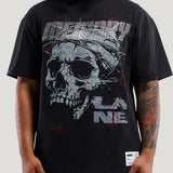 Skull Wire Tee - Rhinestones (Vintage Black)